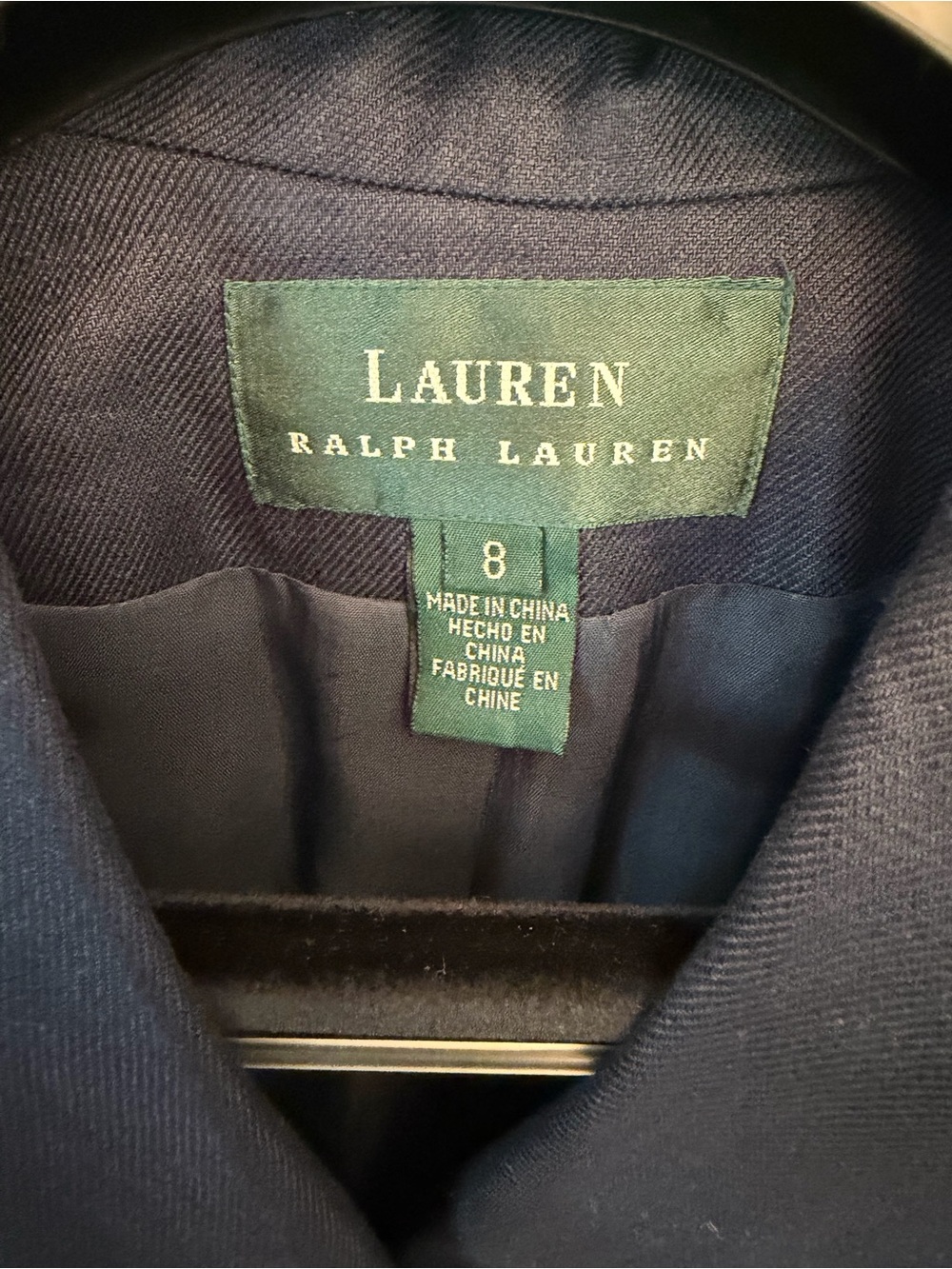 Ralph Lauren Navy Linen Blazer - Picture 2 of 5